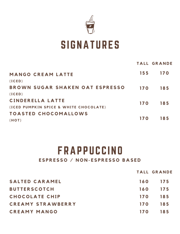 Wiltlover Café Menu